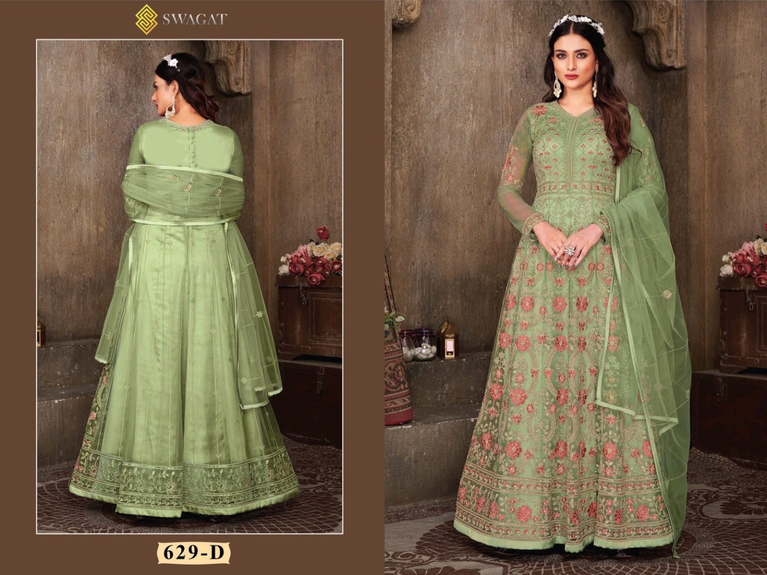 Swagat D.no 629 Colour Wholesale Anarkali Salwar Suits