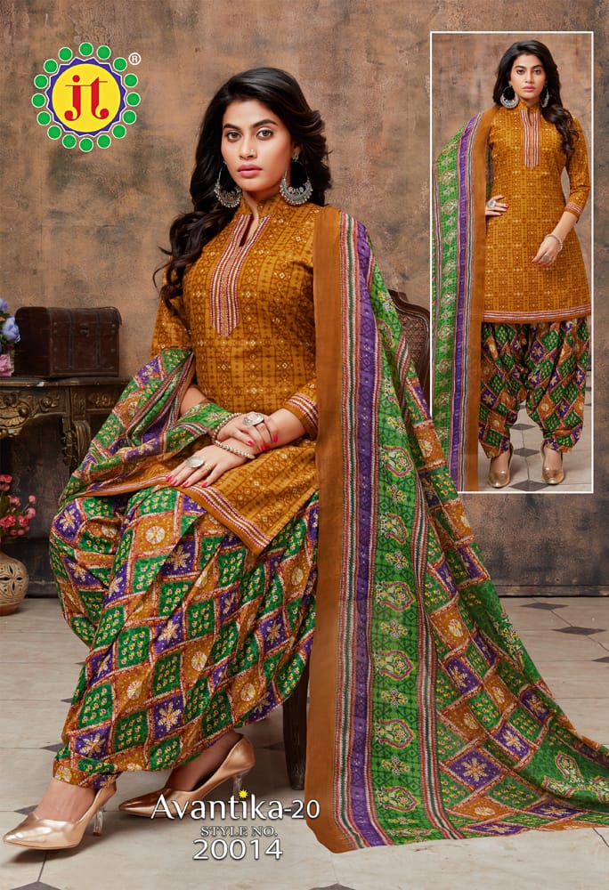 JT Avantika Vol-20 Wholesale Pure Cotton Printed Dress Material