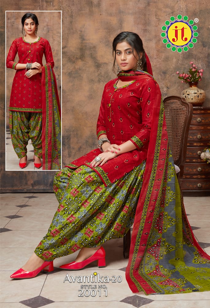 JT Avantika Vol-20 Wholesale Pure Cotton Printed Dress Material