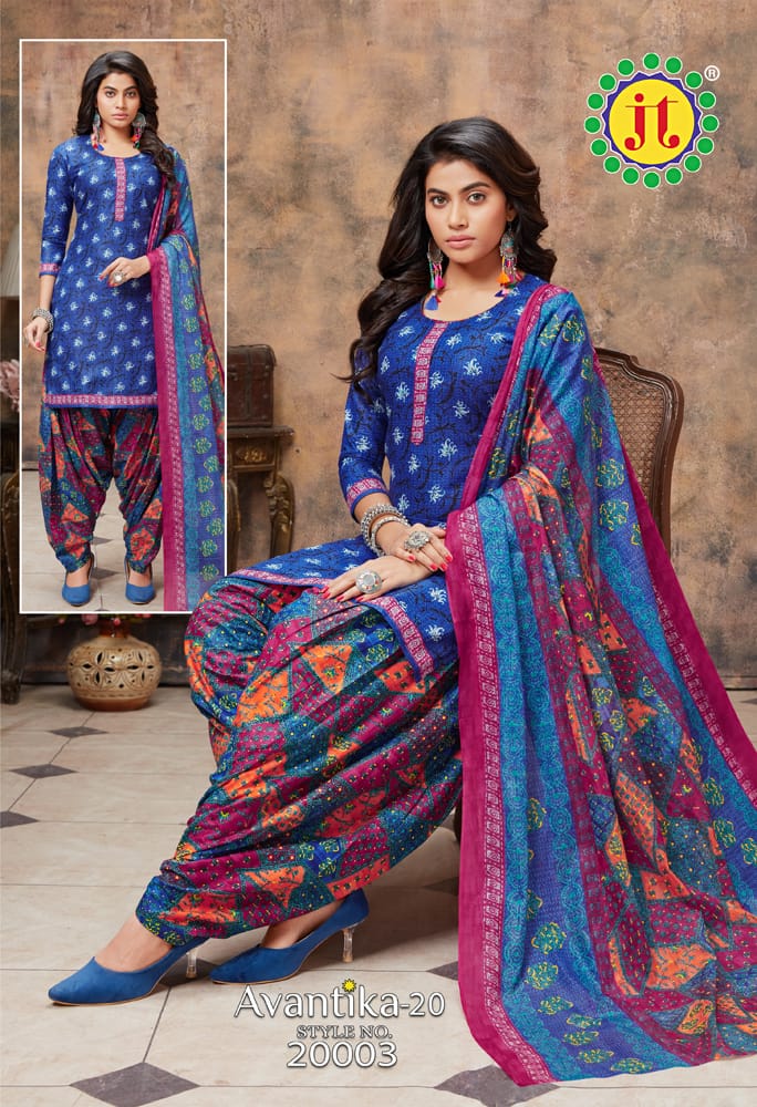JT Avantika Vol-20 Wholesale Pure Cotton Printed Dress Material