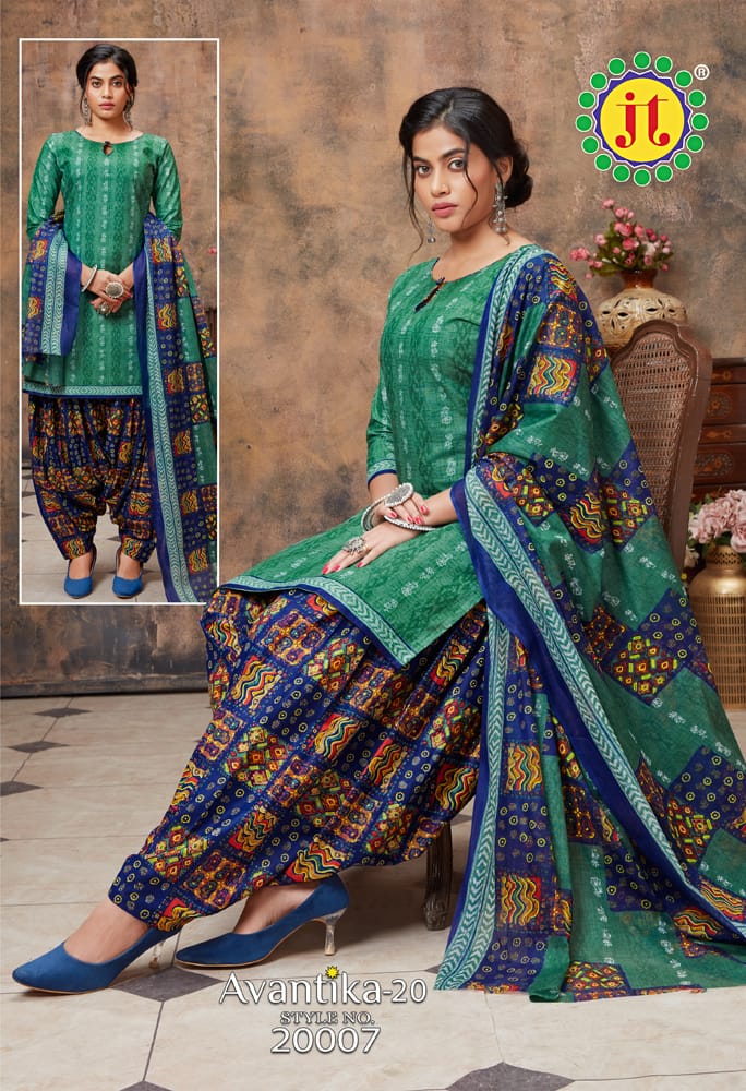 JT Avantika Vol-20 Wholesale Pure Cotton Printed Dress Material