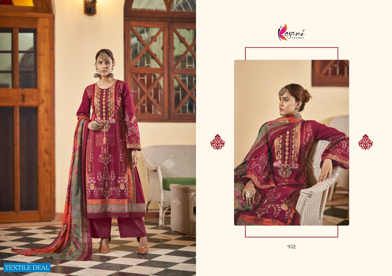 KESARI TRENDZ PRESENTS JANNAT- E- NOOR EMBROIDERY WORK PAKISTANI SALWAAR KAMEEZ