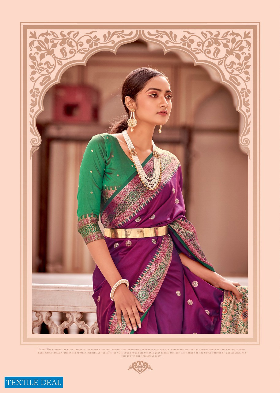 RAJPATH LAUNCHING MRUDULA BANARASI SILK UNSTITCHED SHIMMERING SAREE