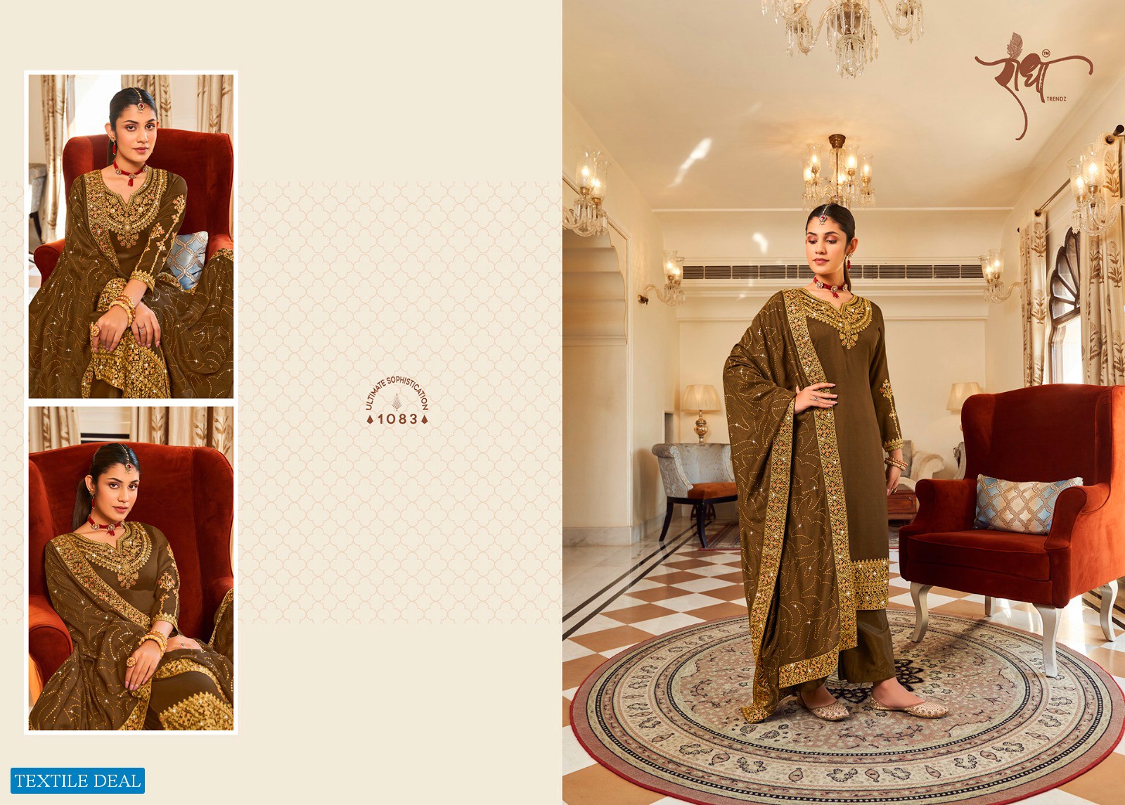 Radha Hoor Wholesale Pure Vichitra With Embroidery Work Party Wear Suits