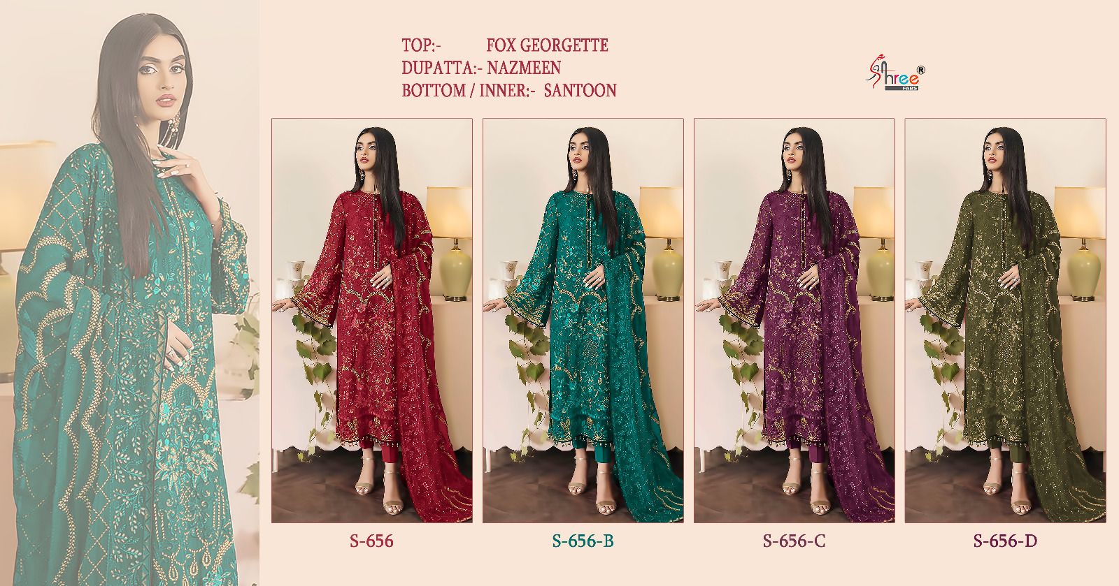 Shree Fabs S-656 Wholesale Pakistani Concept Pakistani Suits