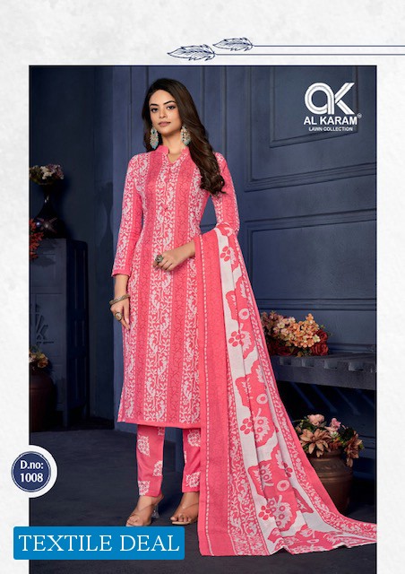 Al Karam Sahiba Signature Print Wholesale Cotton Printed Dress Material