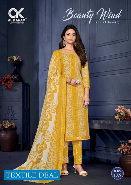 Al Karam Sahiba Signature Print Wholesale Cotton Printed Dress Material