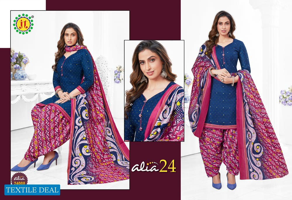 JT Alia Vol-24 Wholesale Pure Cotton Printed Dress Material