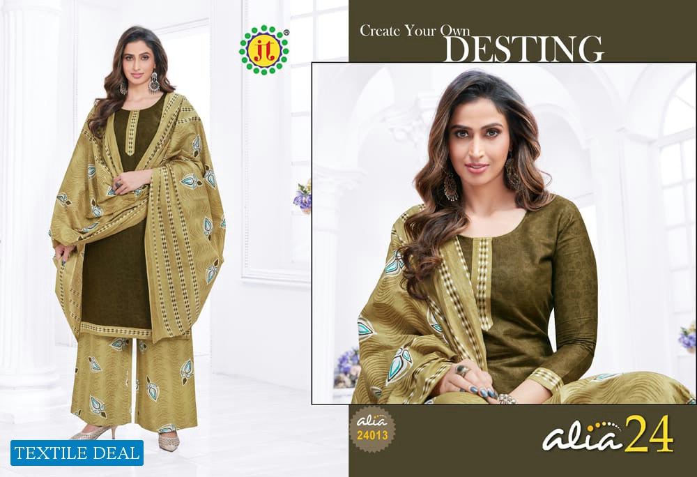 JT Alia Vol-24 Wholesale Pure Cotton Printed Dress Material