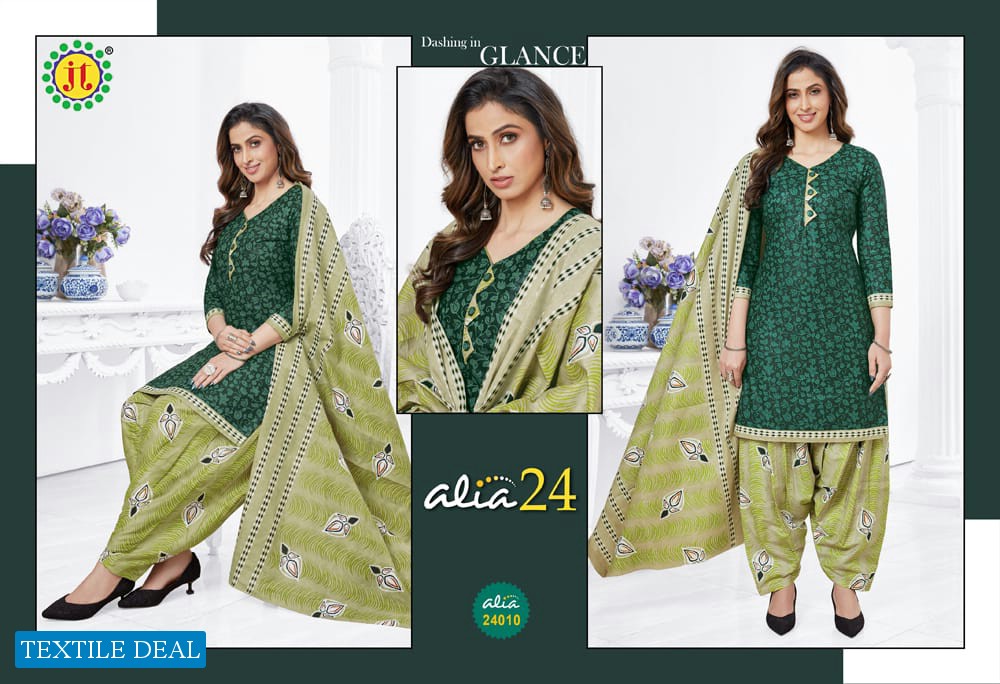 JT Alia Vol-24 Wholesale Pure Cotton Printed Dress Material