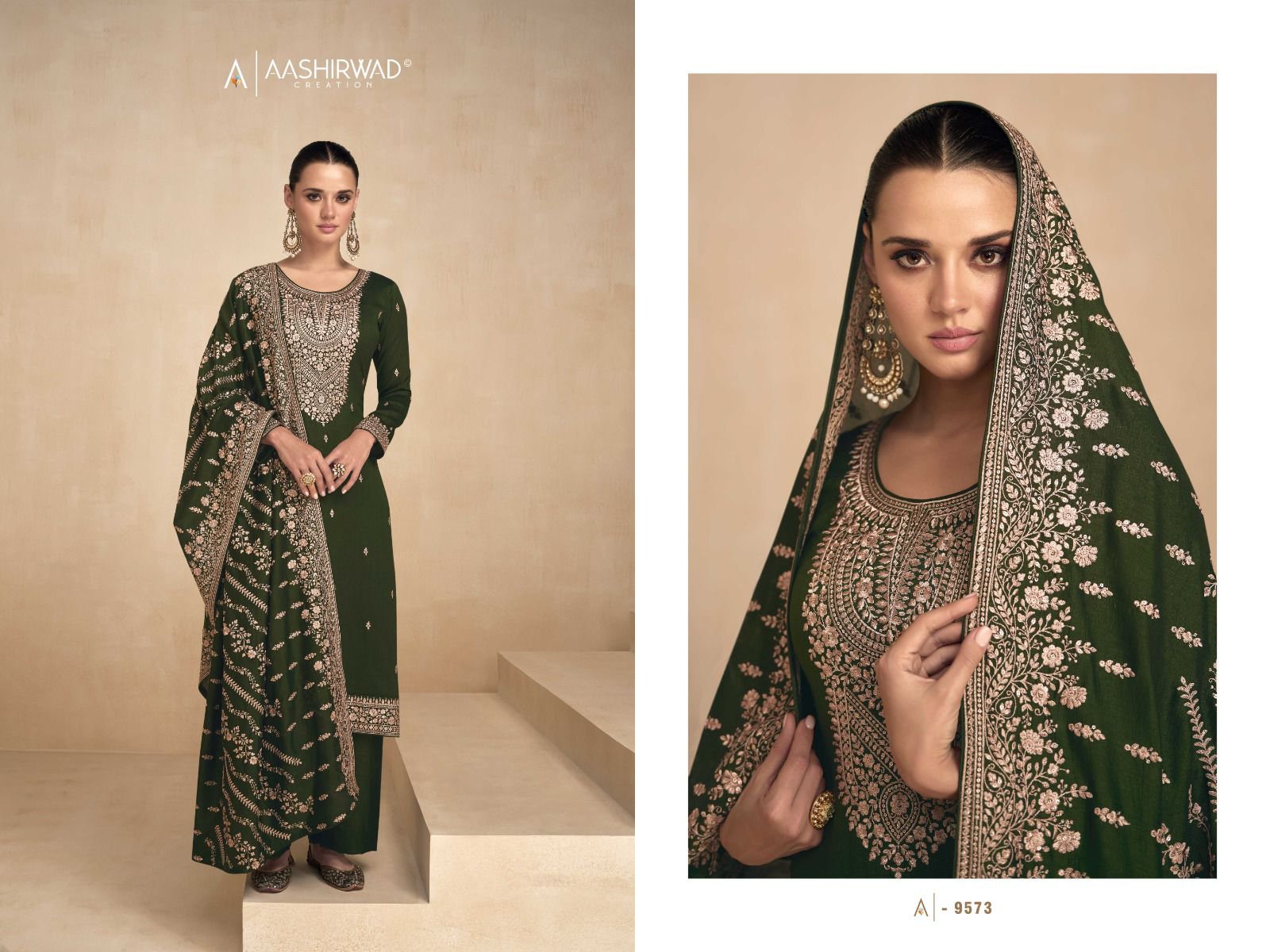 Aashirwad Garima Wholesale Premium Silk With Silk Santoon Inner Straight Suits