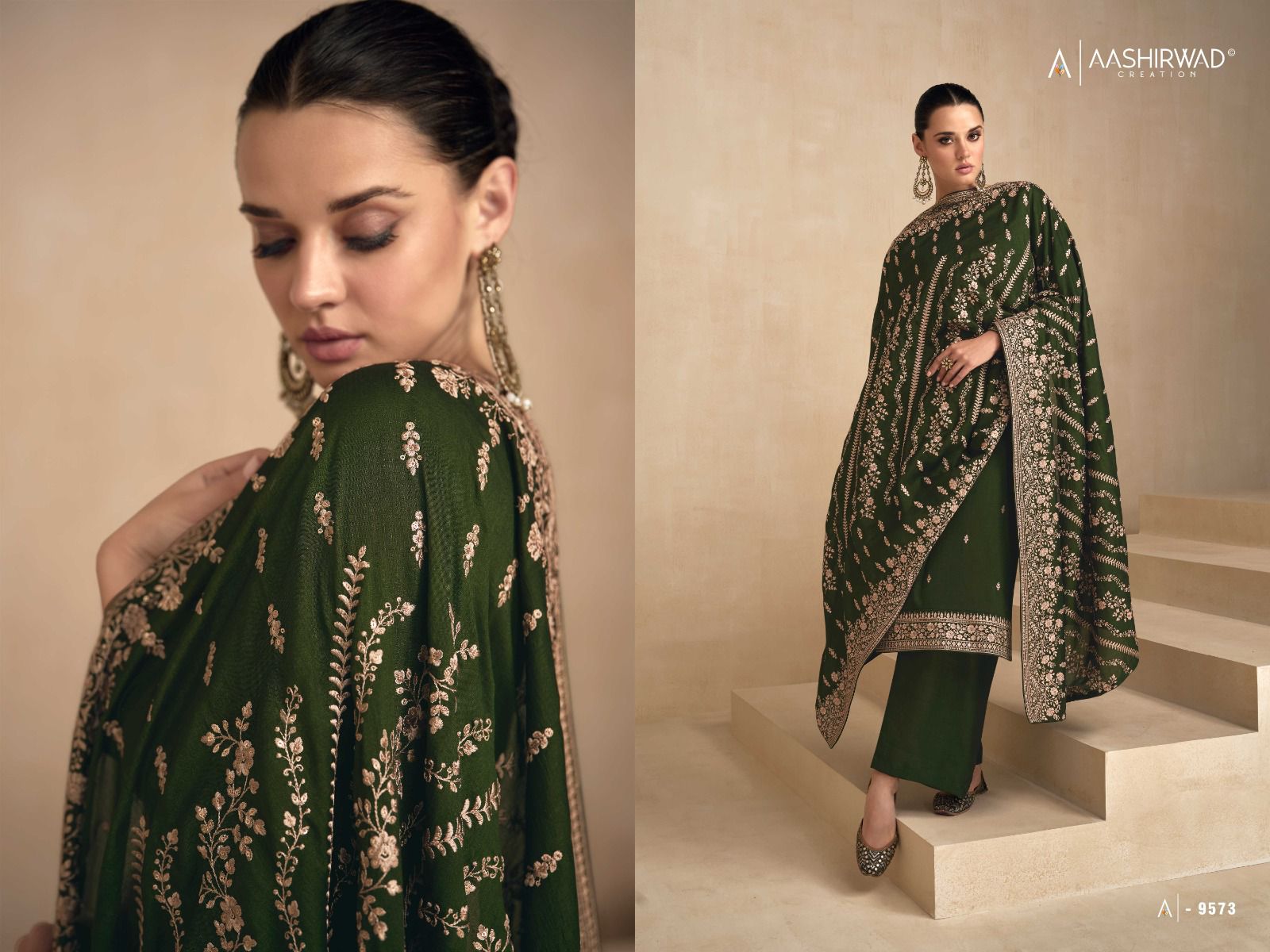 Aashirwad Garima Wholesale Premium Silk With Silk Santoon Inner Straight Suits