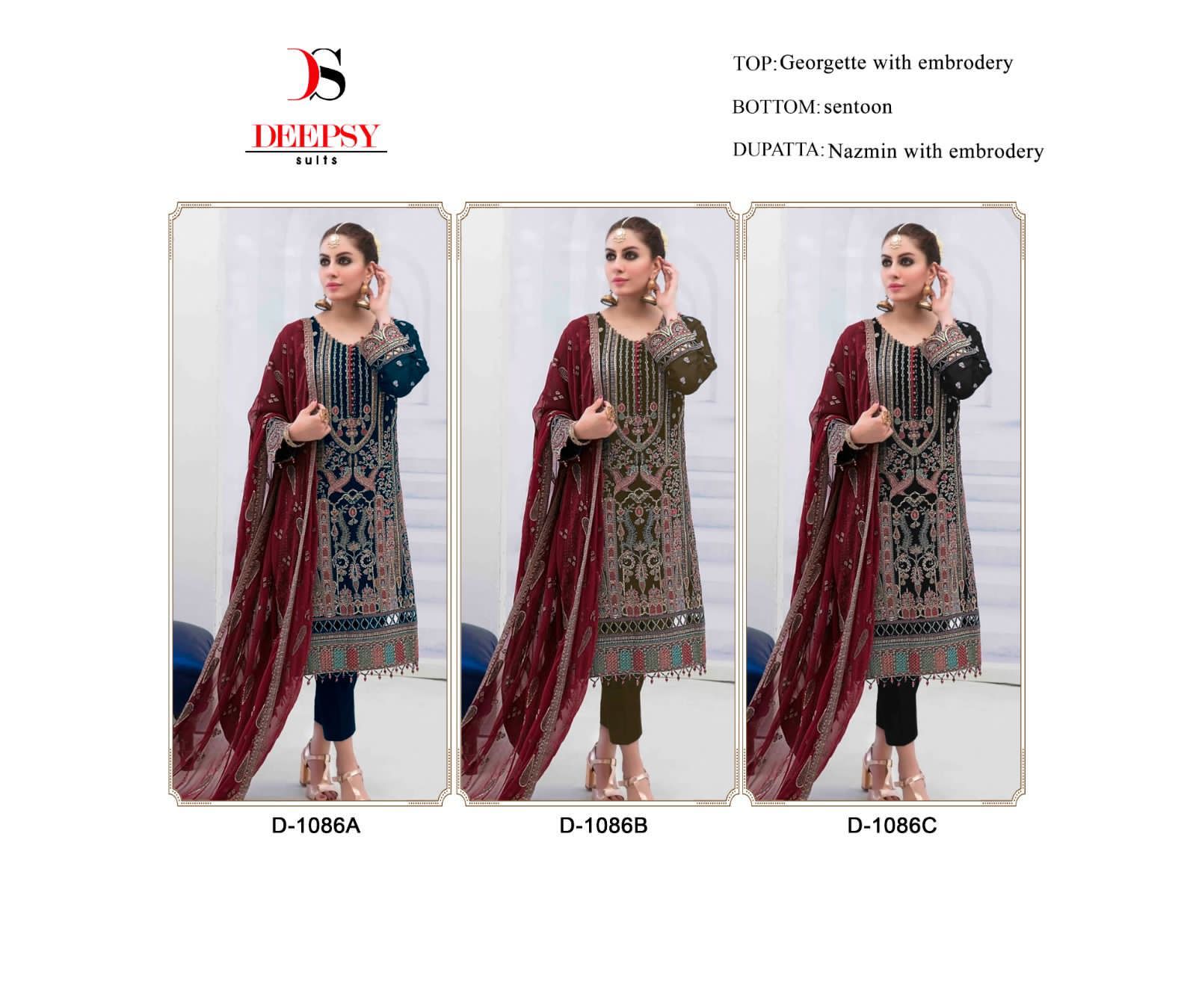 Deepsy D.no D-1086 Wholesale Pakistani Concept Pakistani Suits