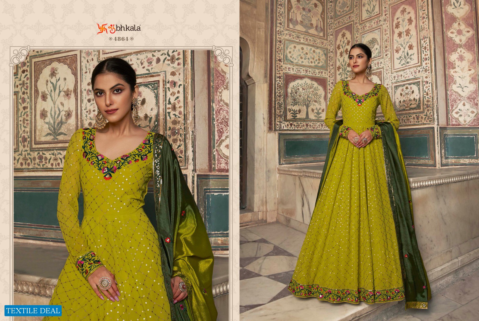 SHUBHKALA FLORY VOL 30 WHOLESALE DESIGNER EXCLUSIVE EMBROIDERED LONG ANTALKALI SUIT