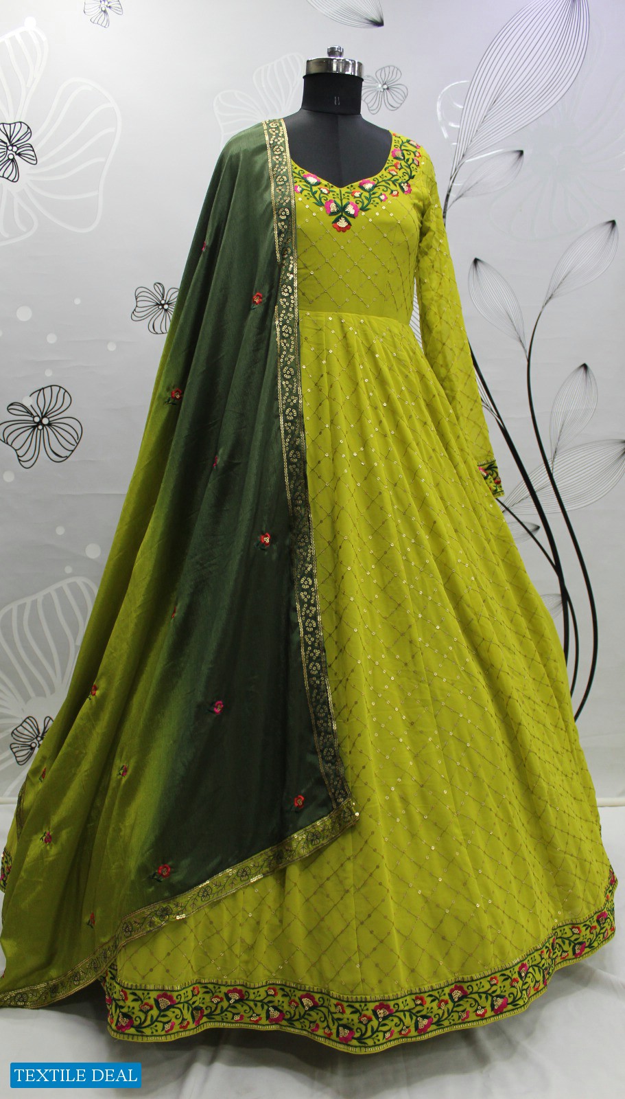 SHUBHKALA FLORY VOL 30 WHOLESALE DESIGNER EXCLUSIVE EMBROIDERED LONG ANTALKALI SUIT