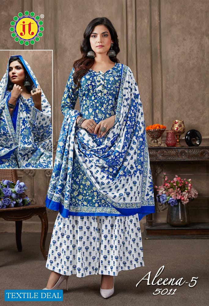 JT Aleena Vol-5 Wholesale Pure Cotton Printed Dress Material