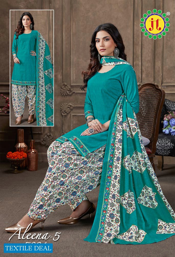 JT Aleena Vol-5 Wholesale Pure Cotton Printed Dress Material