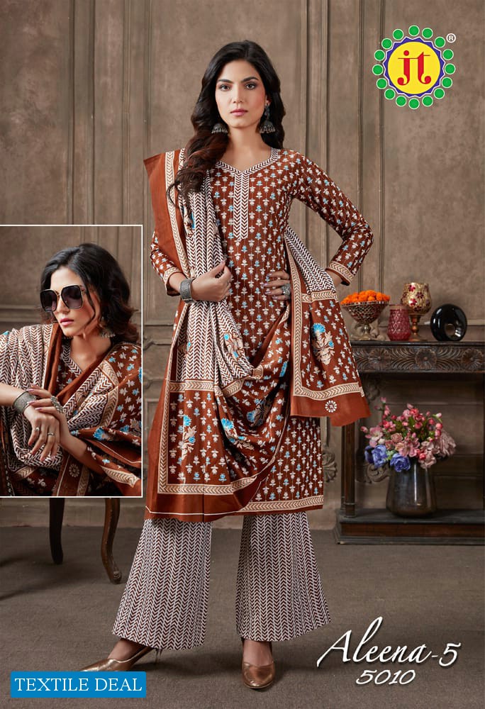 JT Aleena Vol-5 Wholesale Pure Cotton Printed Dress Material