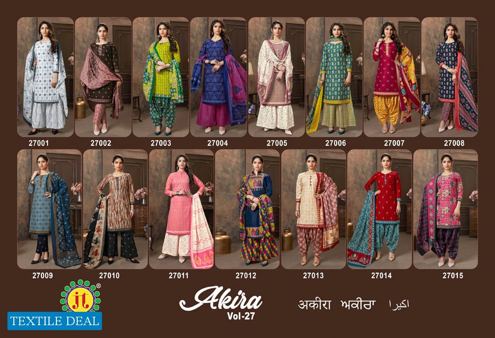 JT Akira Vol-27 Wholesale Pure Cotton Printed Dress Material