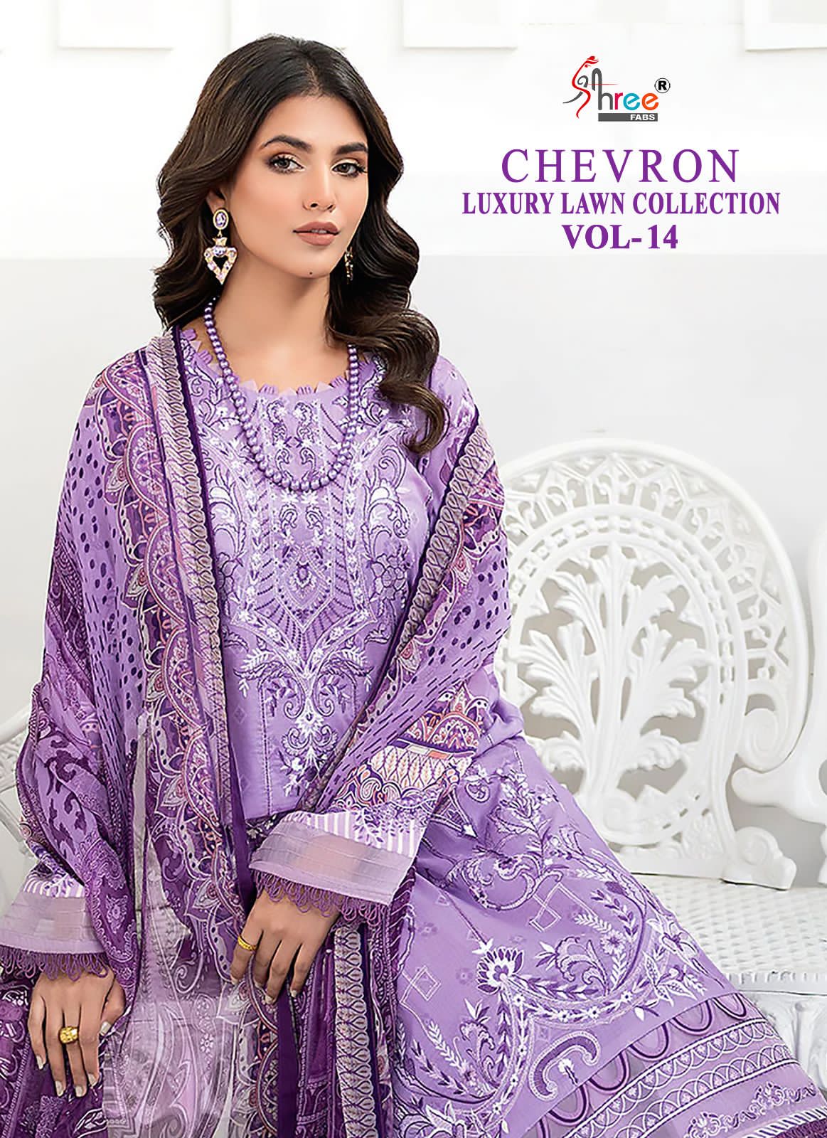 Shree Fabs Chevron Luxury Lawn Collection Vol-14 Wholesale Pakistani Concept Pakistani Suits