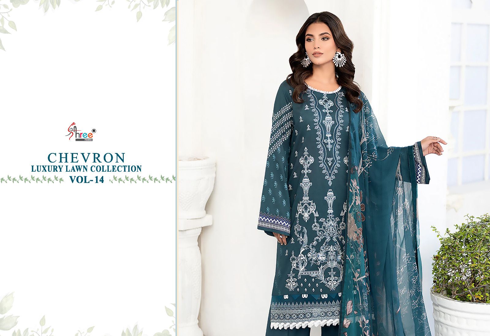 Shree Fabs Chevron Luxury Lawn Collection Vol-14 Wholesale Pakistani Concept Pakistani Suits