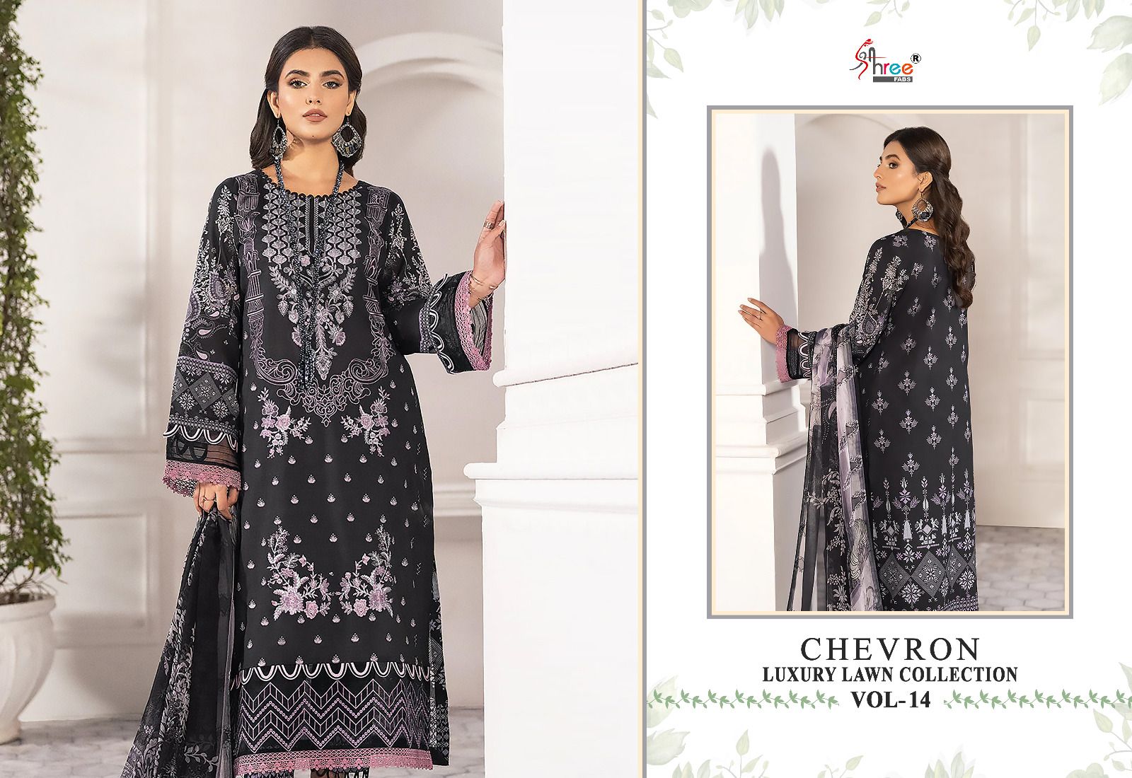 Shree Fabs Chevron Luxury Lawn Collection Vol-14 Wholesale Pakistani Concept Pakistani Suits