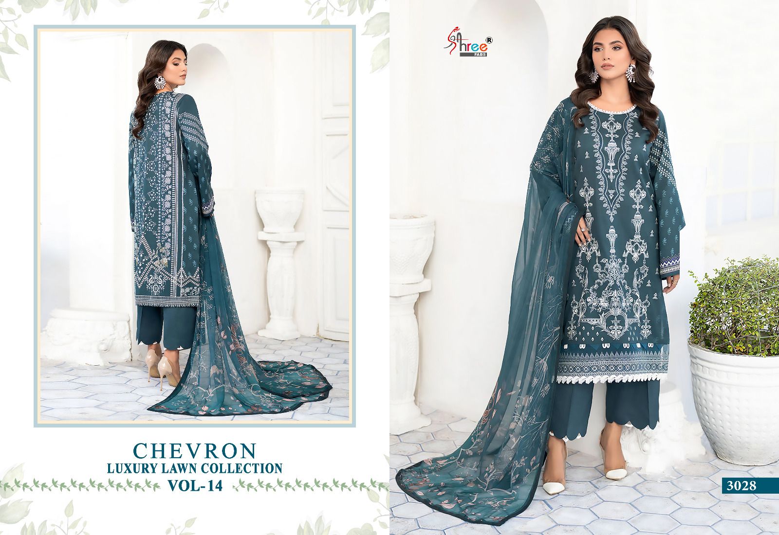 Shree Fabs Chevron Luxury Lawn Collection Vol-14 Wholesale Pakistani Concept Pakistani Suits