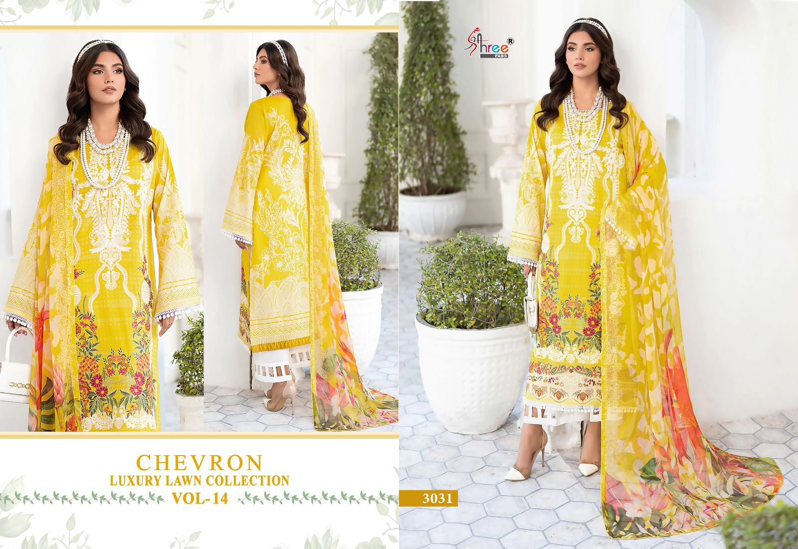 Shree Fabs Chevron Luxury Lawn Collection Vol-14 Wholesale Pakistani Concept Pakistani Suits