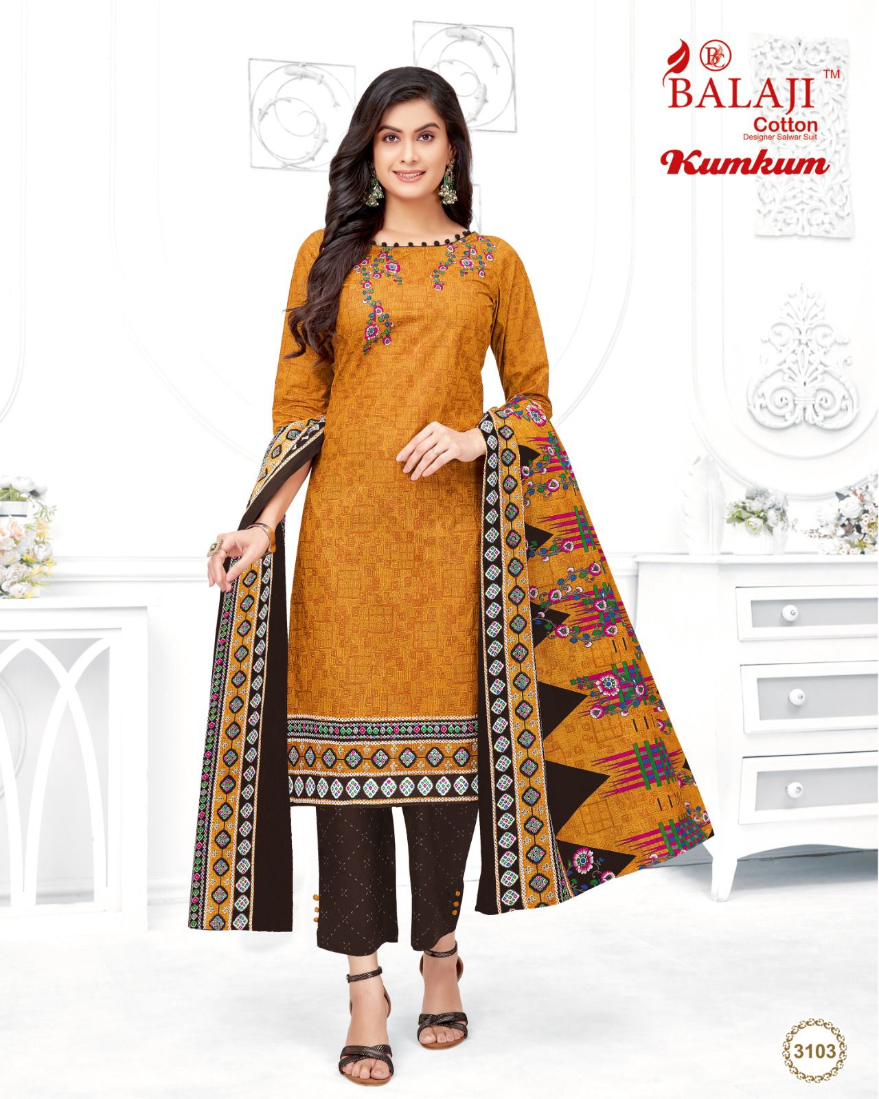 Balaji Kumkum Vol-31 Wholesale Pure Cotton Printed Dress Material