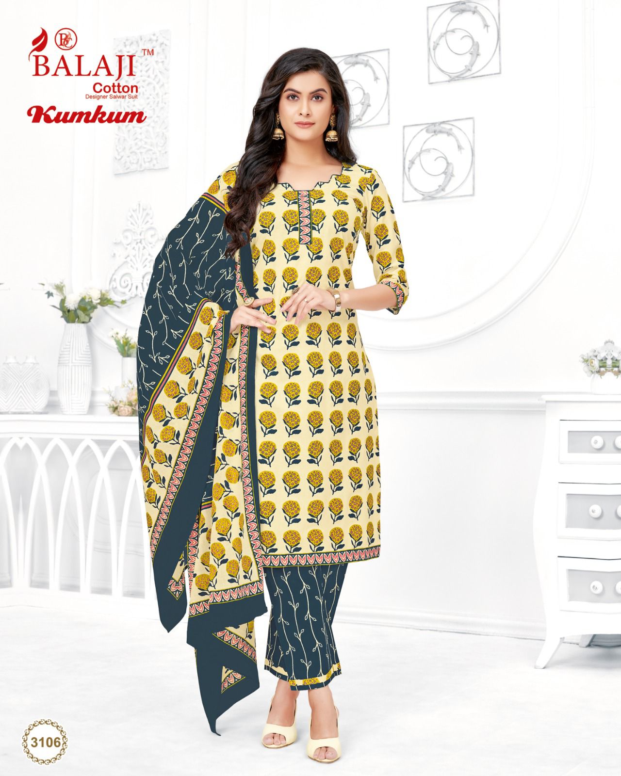 Balaji Kumkum Vol-31 Wholesale Pure Cotton Printed Dress Material