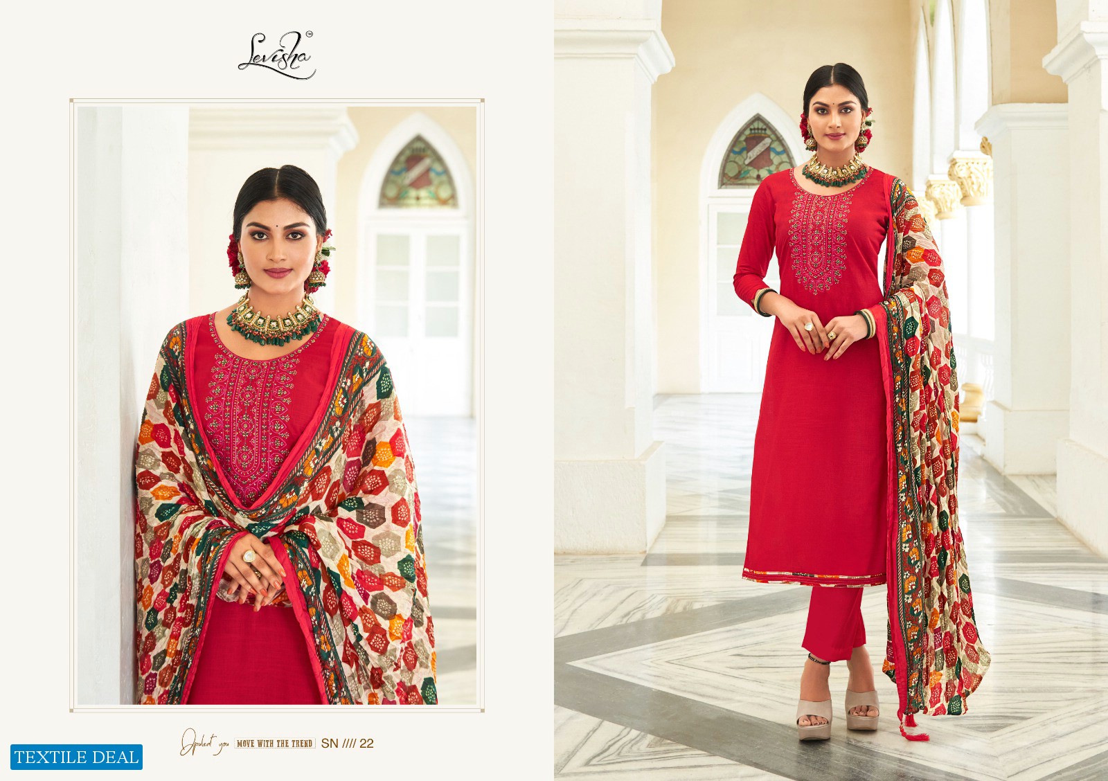 Levisha Nivisha Vol-2 Wholesale Reyon Slub With Work Dress Material