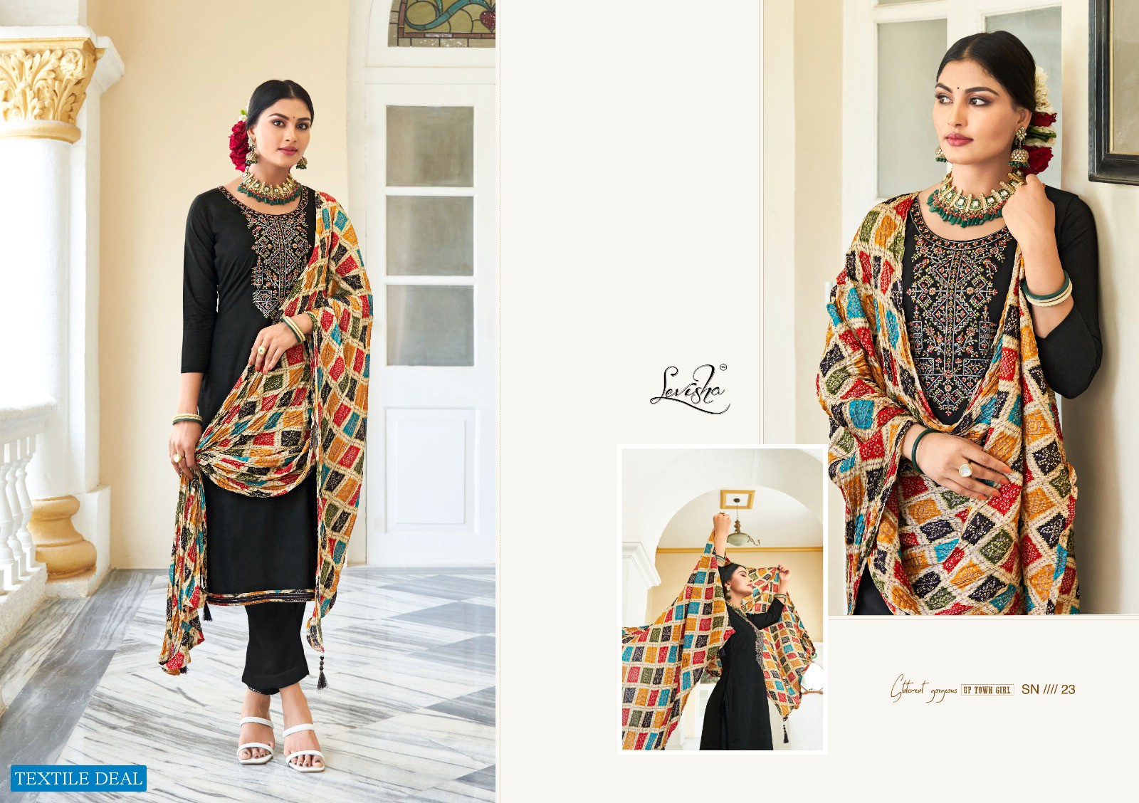 Levisha Nivisha Vol-2 Wholesale Reyon Slub With Work Dress Material