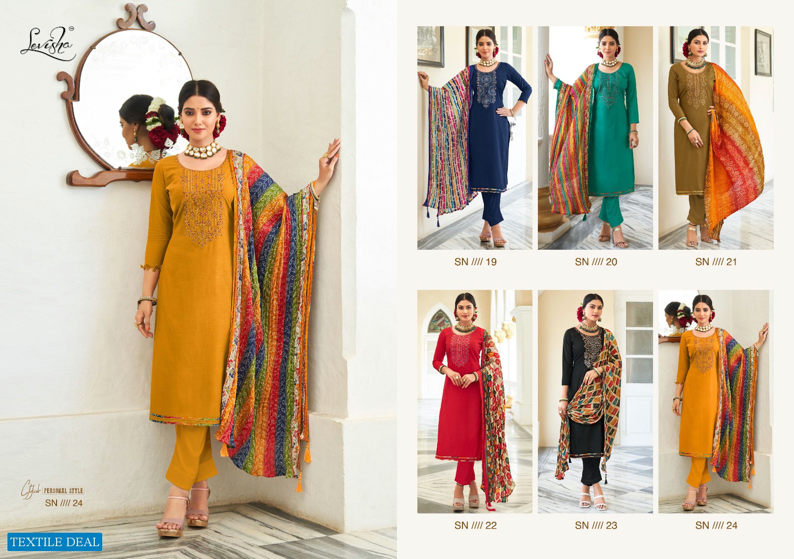 Levisha Nivisha Vol-2 Wholesale Reyon Slub With Work Dress Material