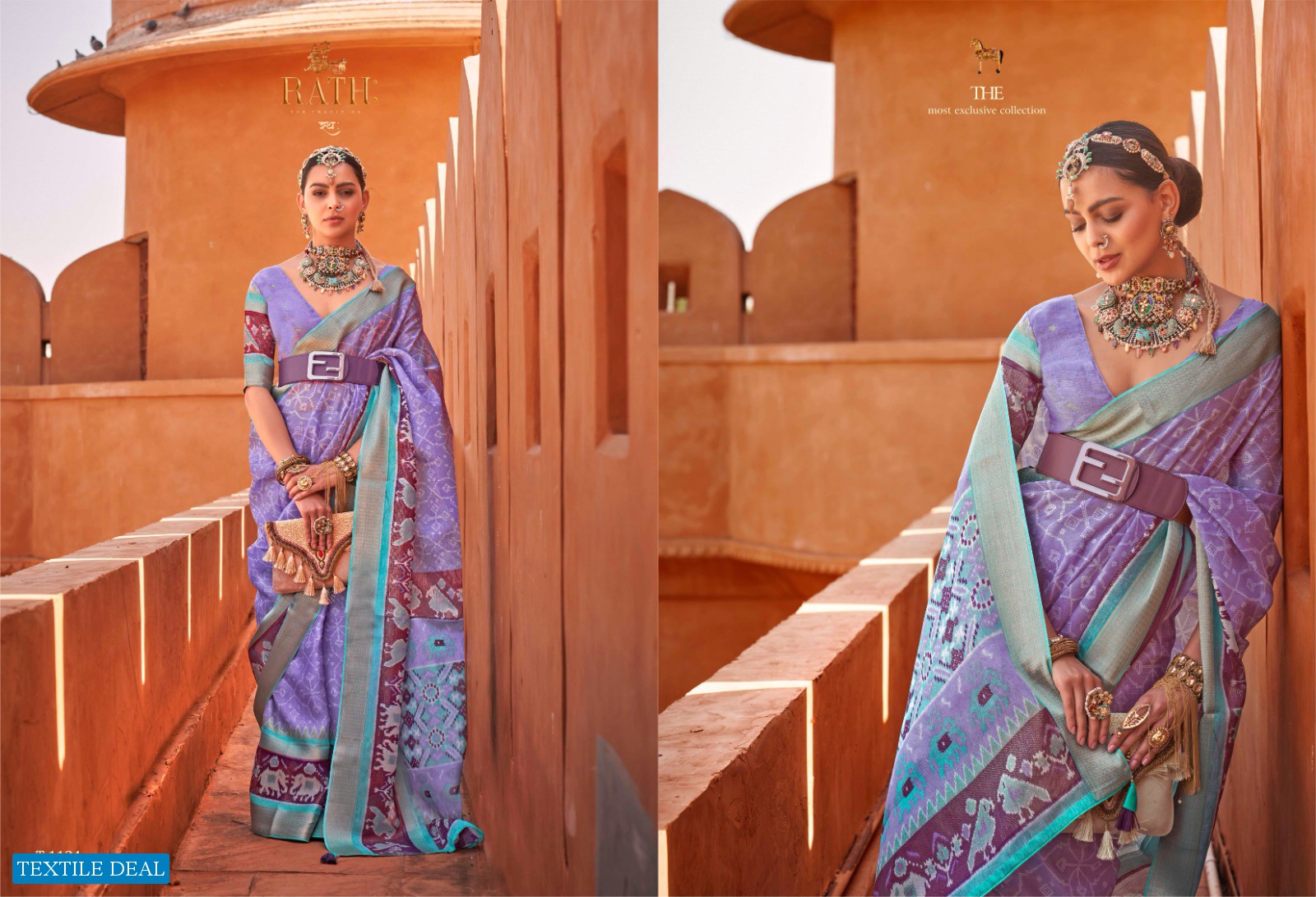 RATH PRESENT MRUGNAYANI DESIGNER FOIL PRINT SAREE COLLECTION