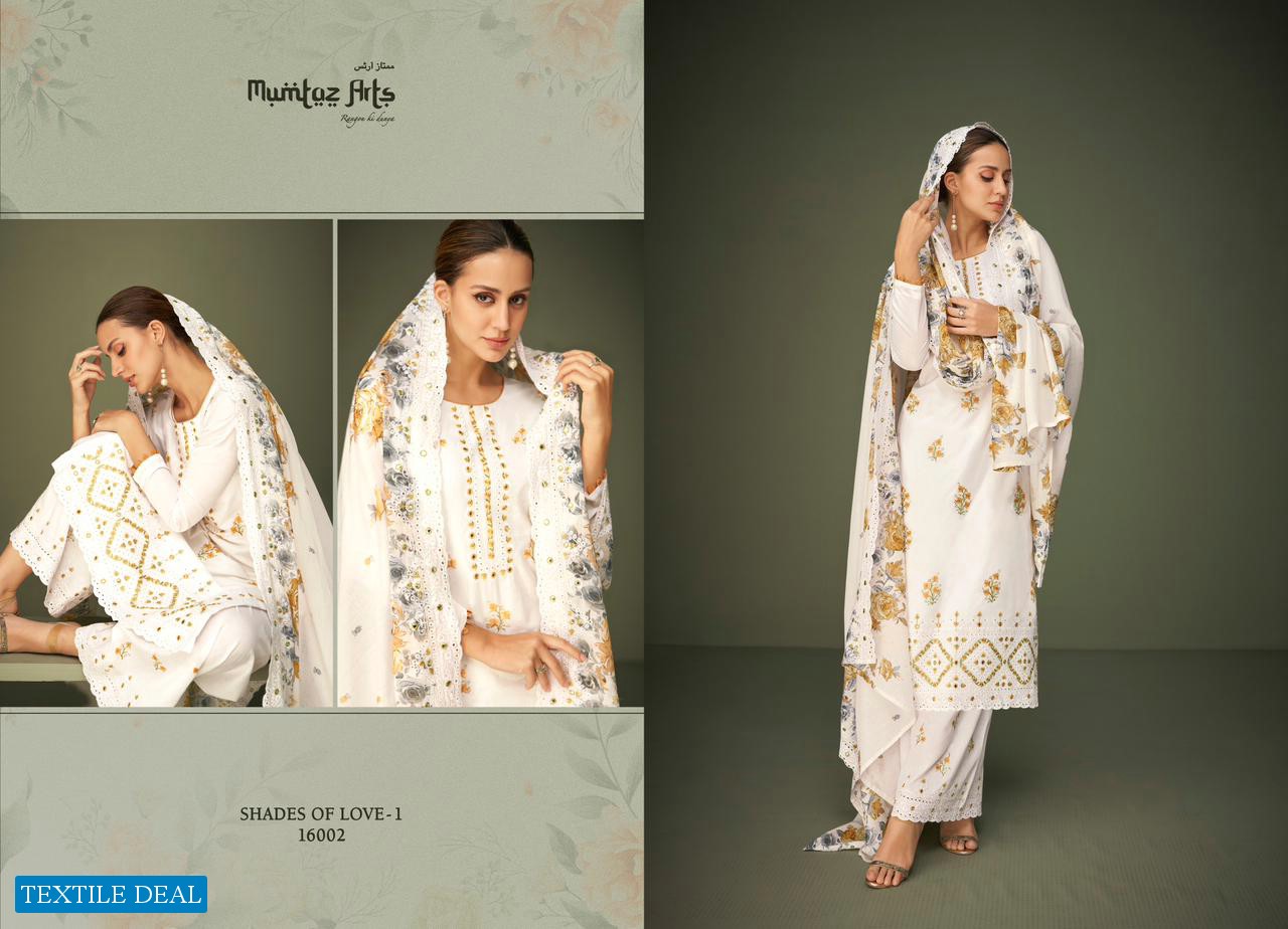 SHADES OF LOVE VOL 1 BY MUMTAZ ARTS DESIGNER PAKISTANI SUIT COLLECTION