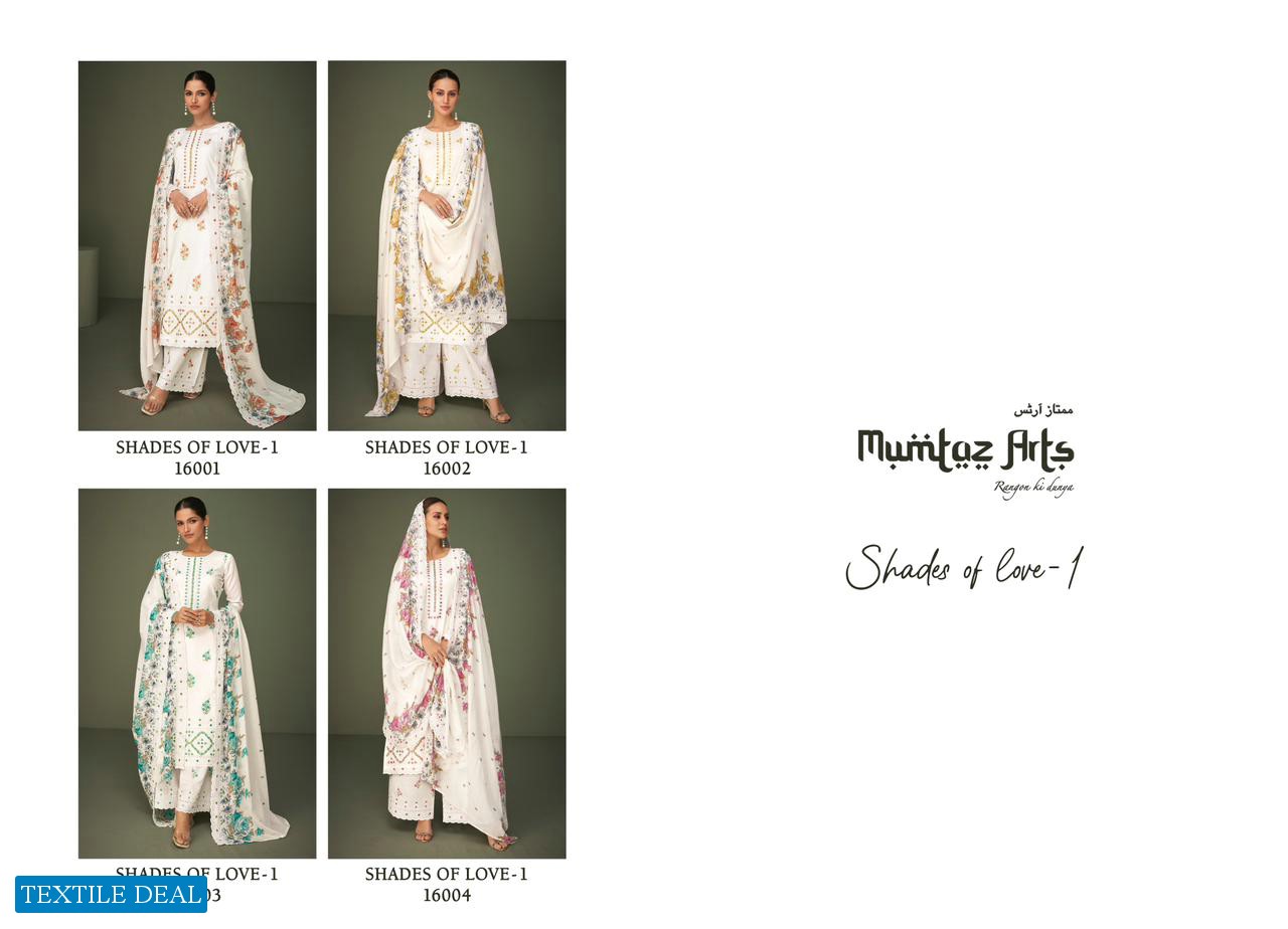 SHADES OF LOVE VOL 1 BY MUMTAZ ARTS DESIGNER PAKISTANI SUIT COLLECTION