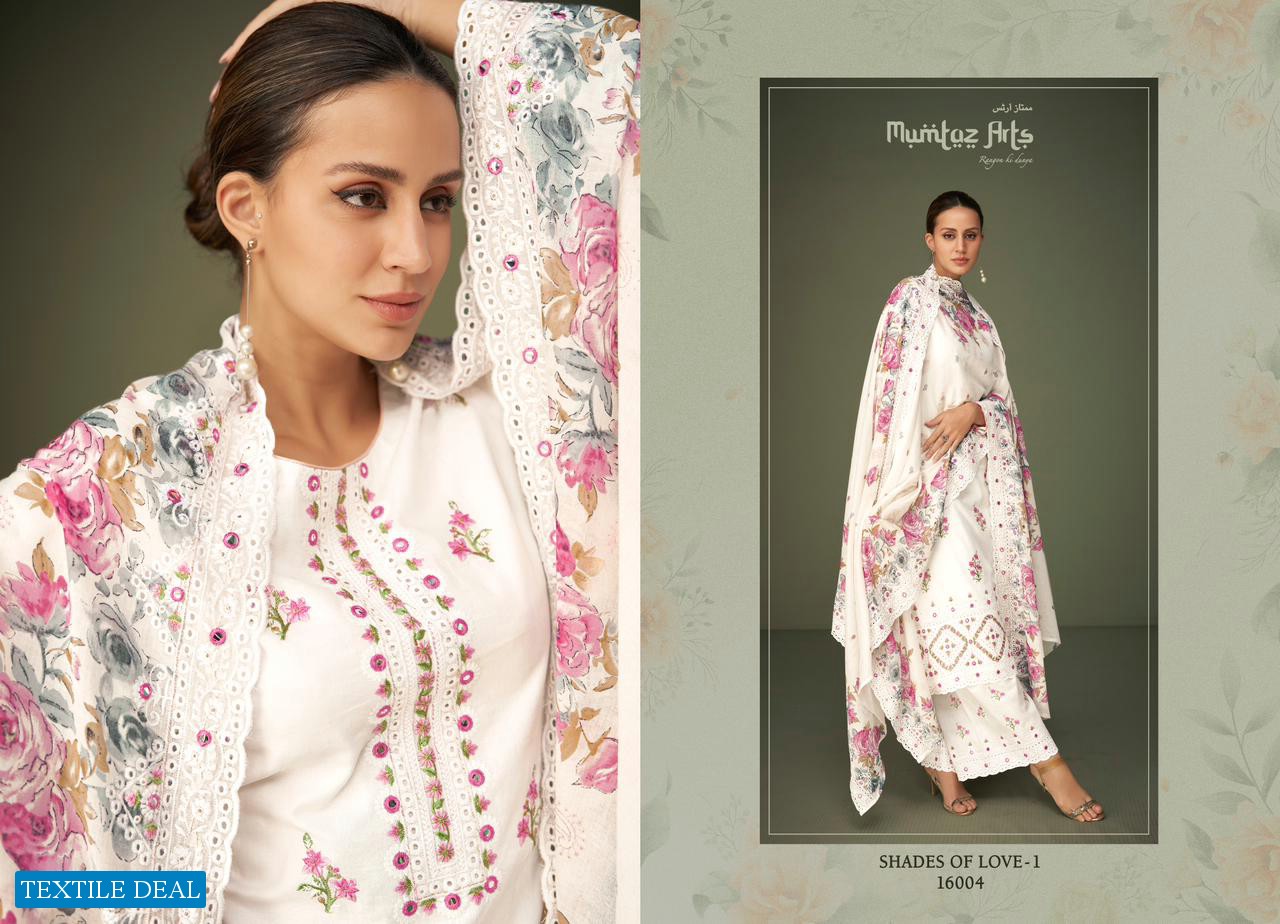 SHADES OF LOVE VOL 1 BY MUMTAZ ARTS DESIGNER PAKISTANI SUIT COLLECTION