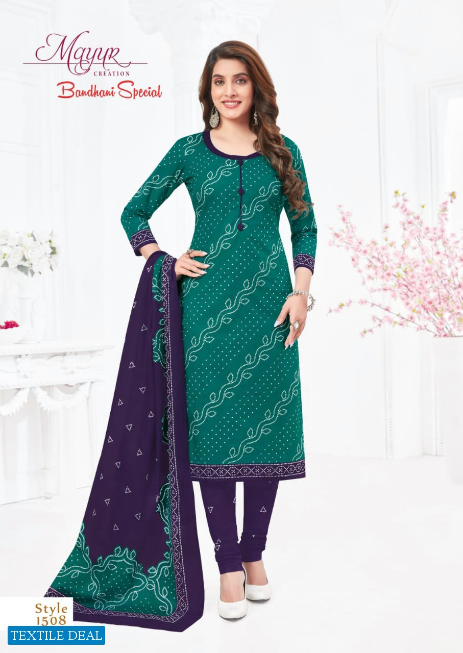 Mayur Bandhani Special Vol-16 Wholesale Cotton Bandhani Print Dress Material