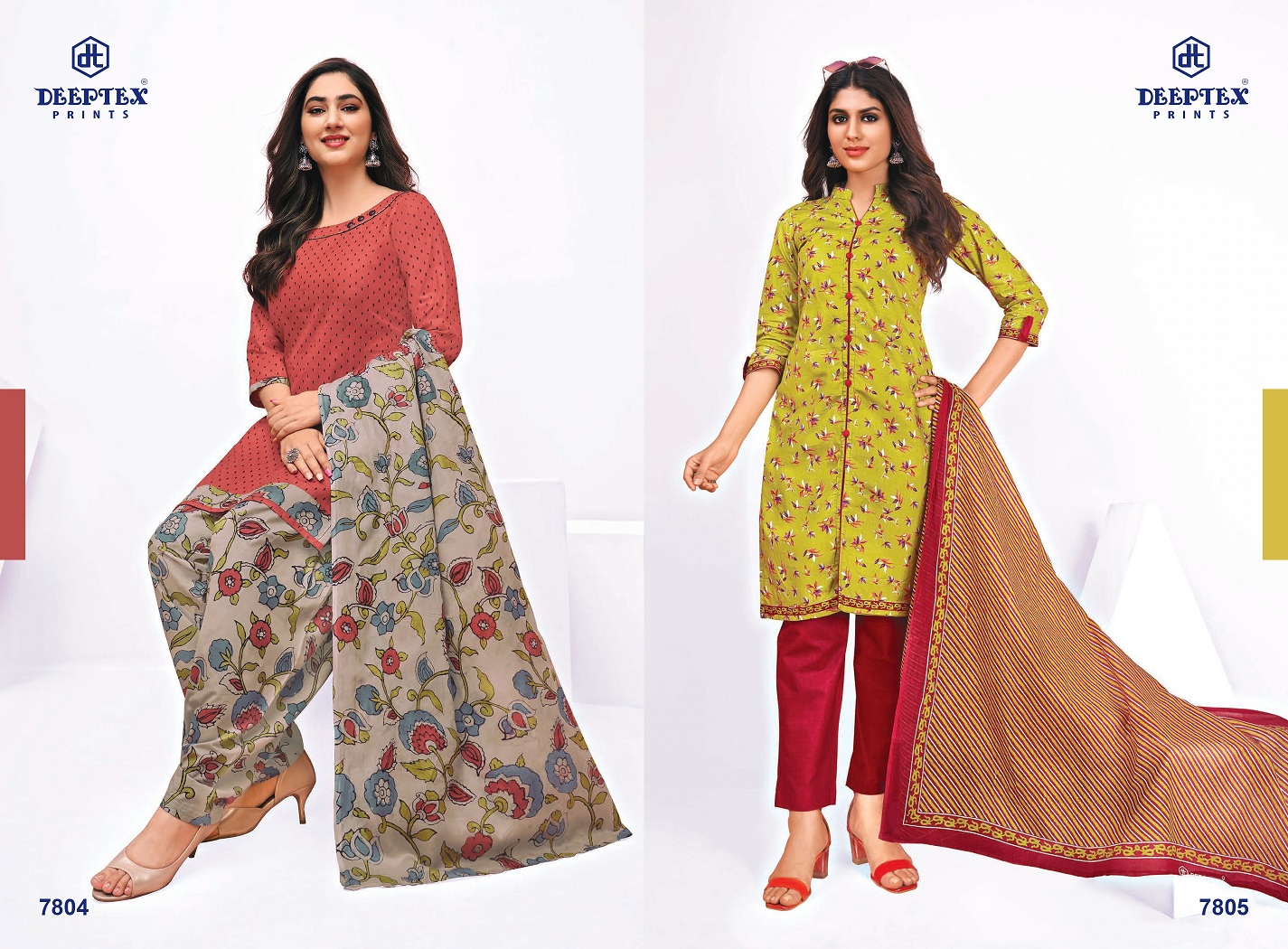 Deeptex Miss India Vol-78 Wholesale Pure Cotton Printed Dress Material