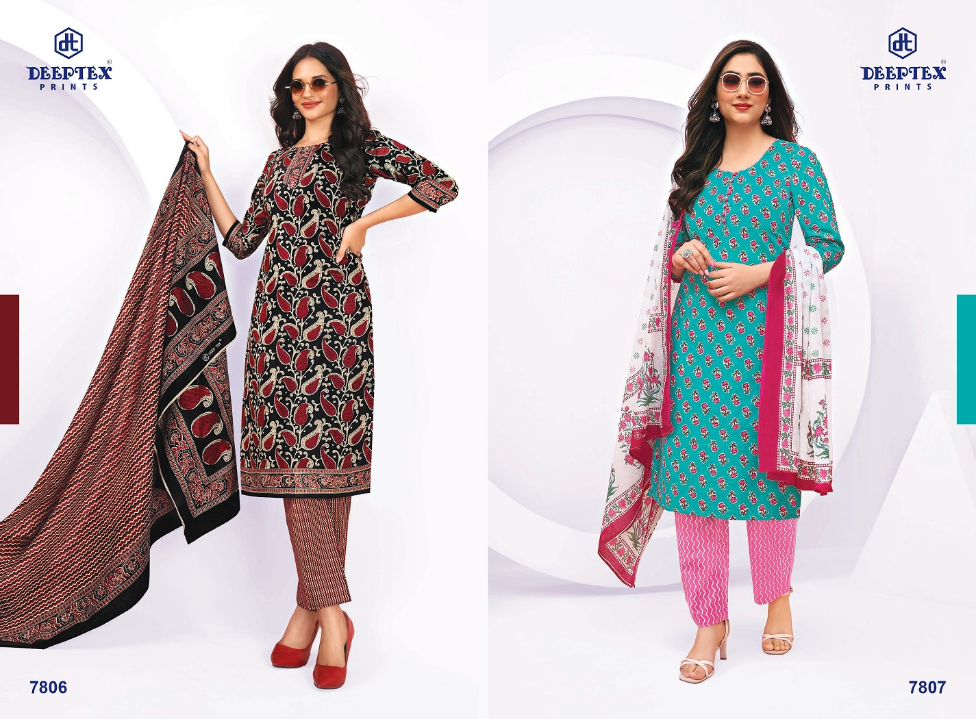 Deeptex Miss India Vol-78 Wholesale Pure Cotton Printed Dress Material