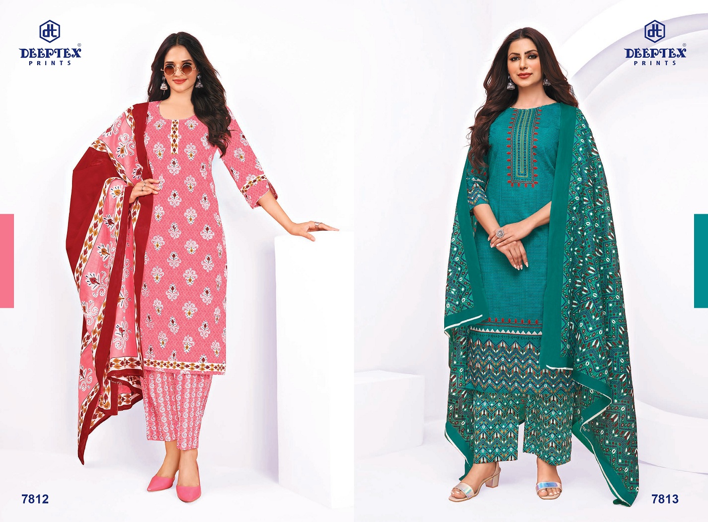 Deeptex Miss India Vol-78 Wholesale Pure Cotton Printed Dress Material