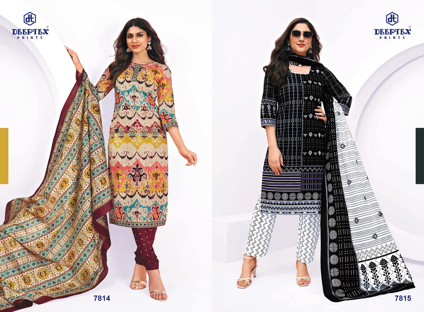 Deeptex Miss India Vol-78 Wholesale Pure Cotton Printed Dress Material