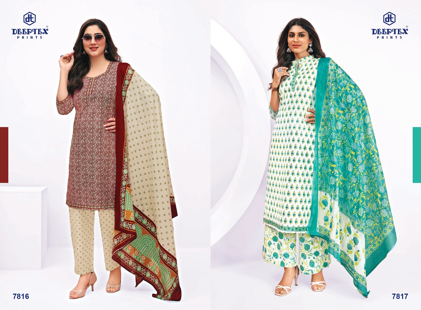 Deeptex Miss India Vol-78 Wholesale Pure Cotton Printed Dress Material