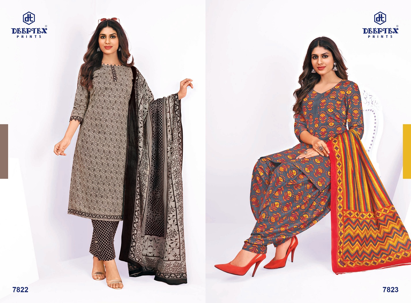 Deeptex Miss India Vol-78 Wholesale Pure Cotton Printed Dress Material