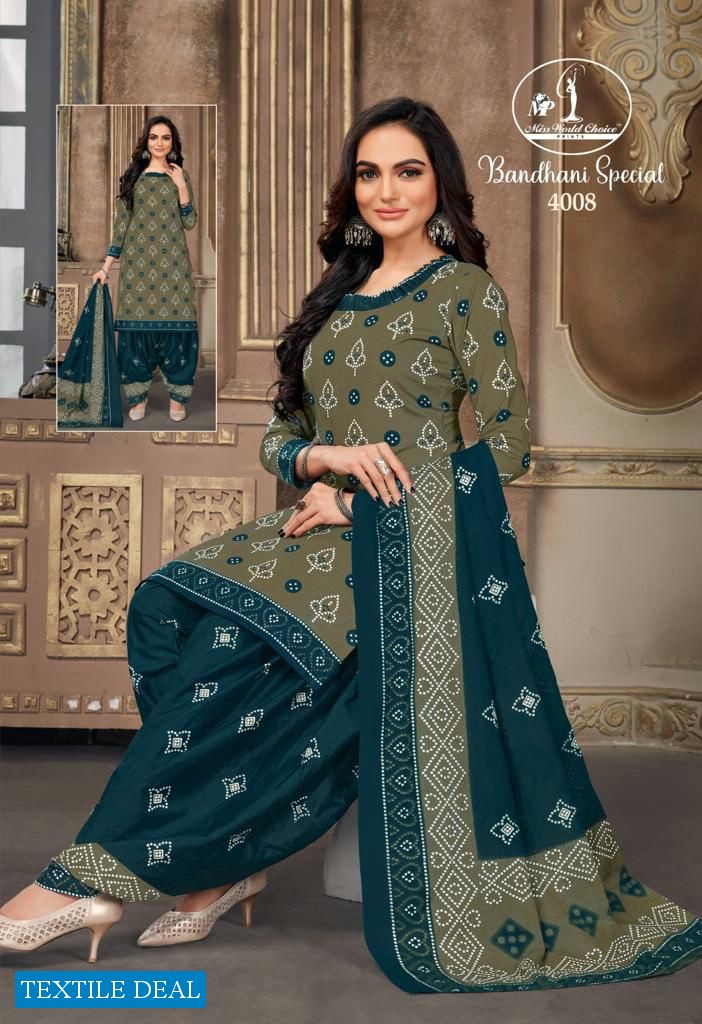 Miss World Bandhani Special Vol-4 Wholesale Cotton Printed Dress Material