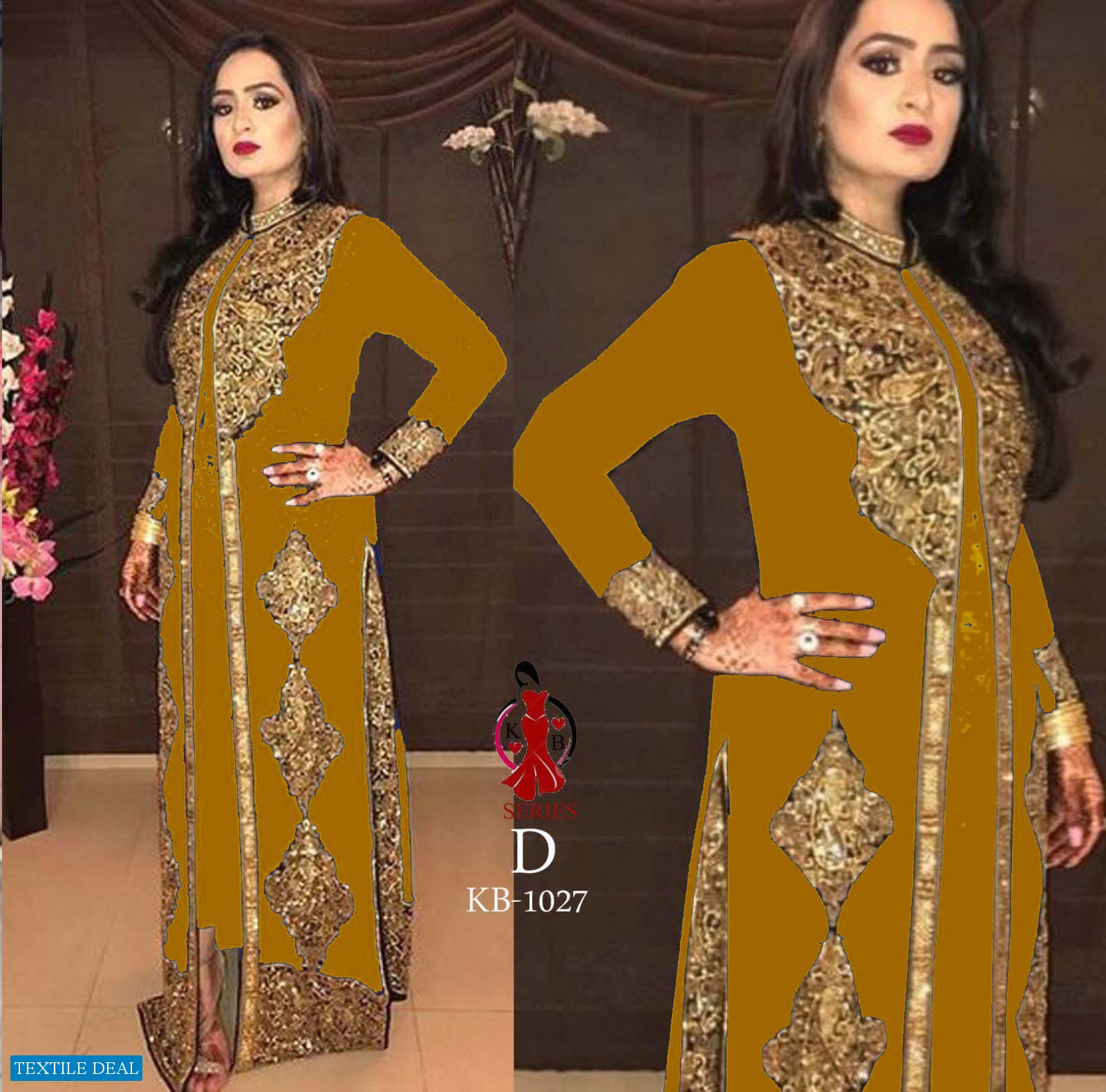 KB-1027 Wholesale Koti Concept Fox Georgette Semi Stitched Straight Suits