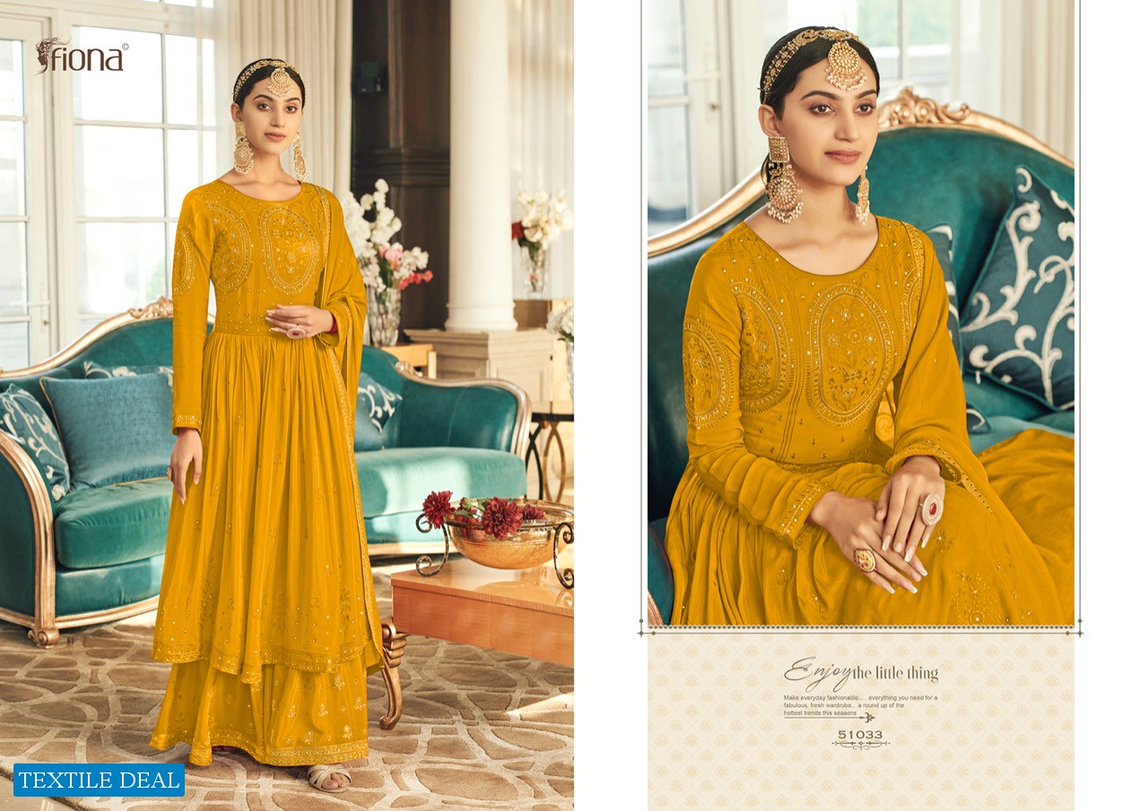 Fiona Sahana Wholesale Heavy Embroidery Free Size Stitch Designer Suits