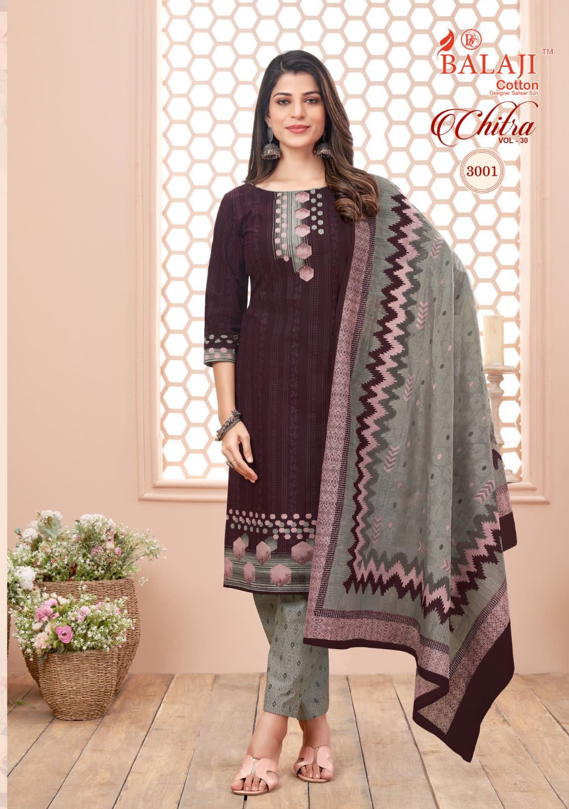 Balaji Chitra Vol-30 Wholesale Pure Cotton Printed Dress Material