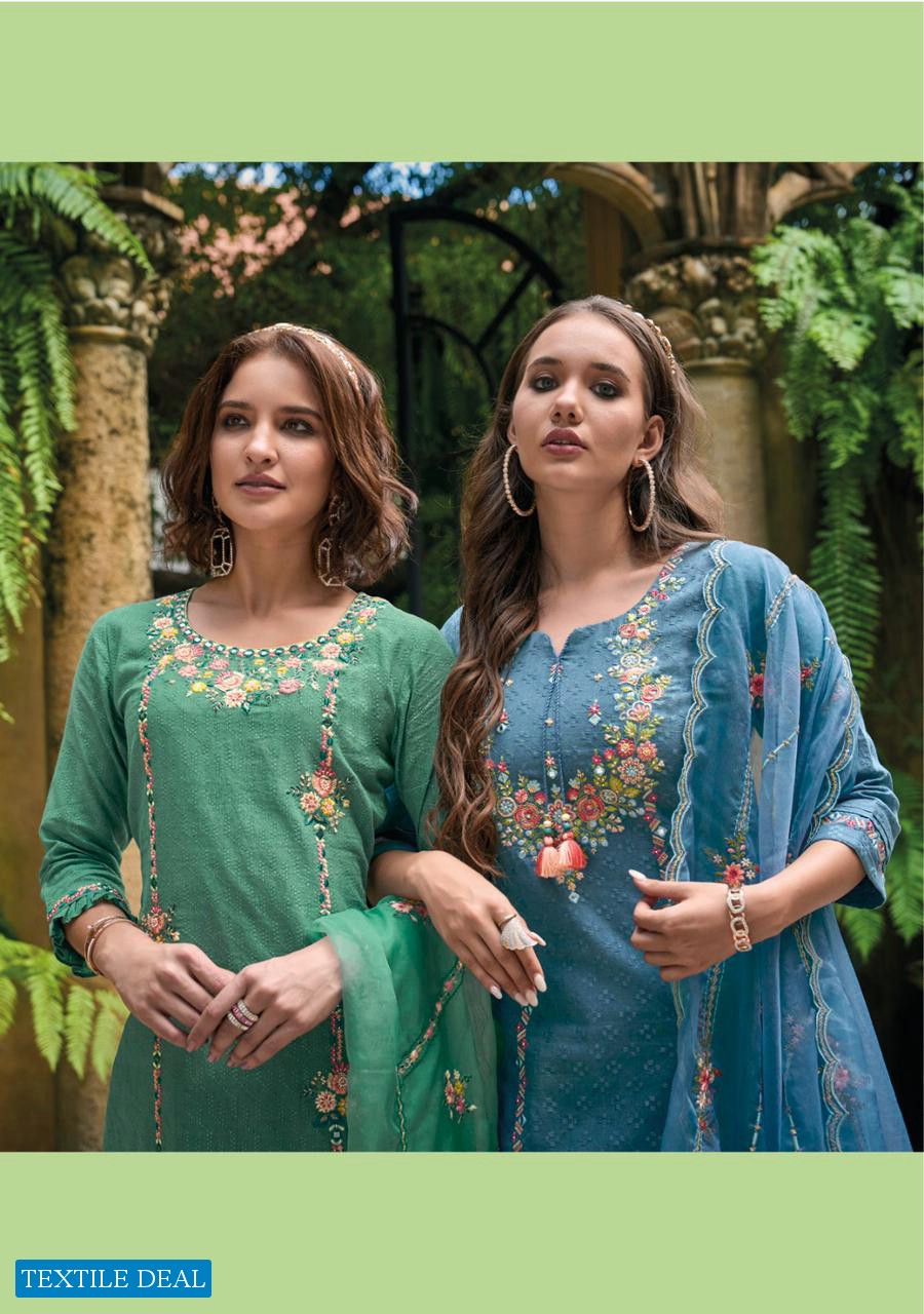 PAKIZAA VOL 3 BY KAILEE FASHION FANCY THREAD MIRROR WORK KURTI WITH PANT AND DUPATTA