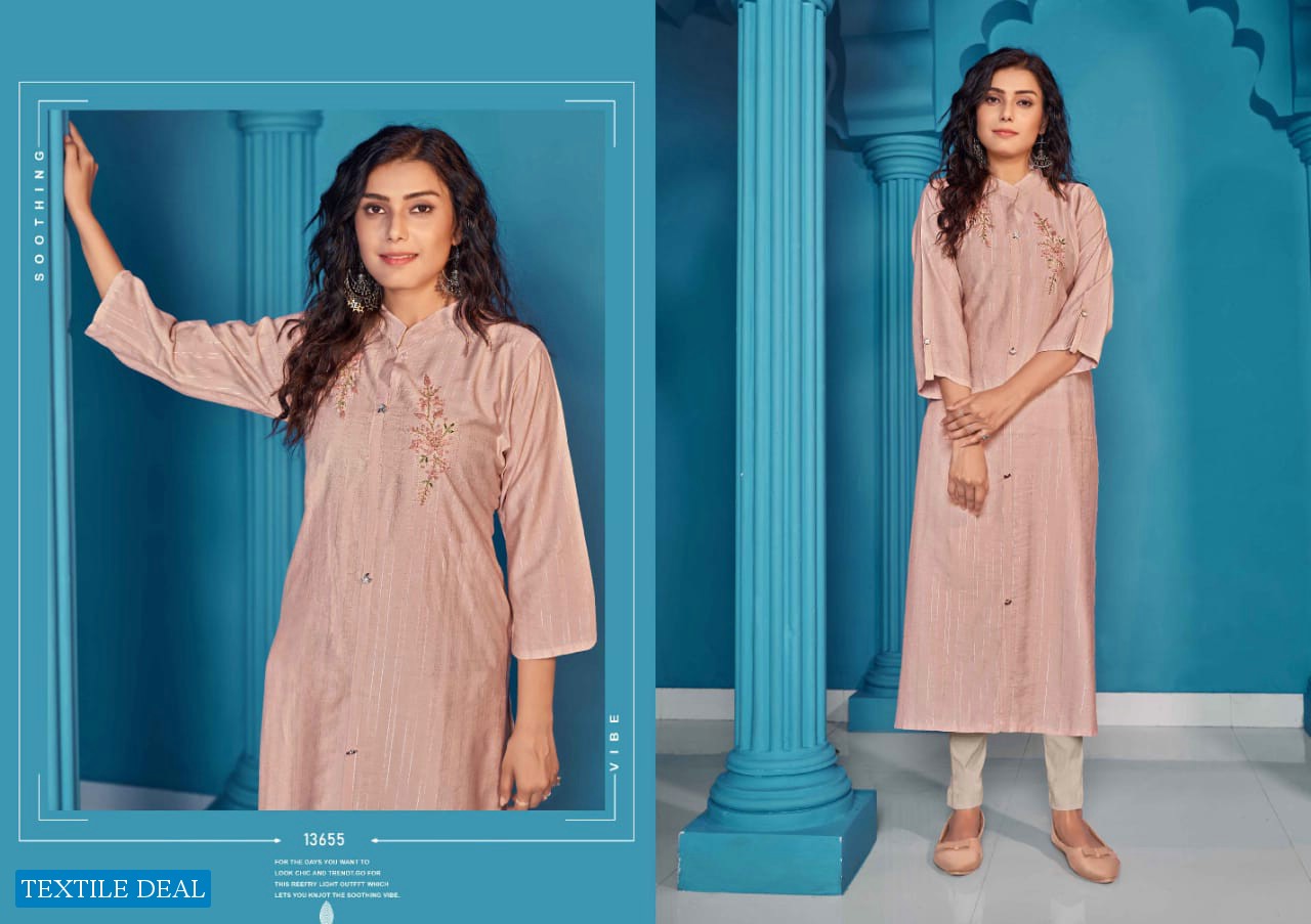 KALAROOP PRESENT RYDER HANDWORK CASUAL WEAR KURTI
